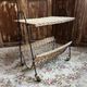Rattan magazine rack, vintage from the 1960s.