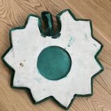 Green leaf service platter Vallauris style