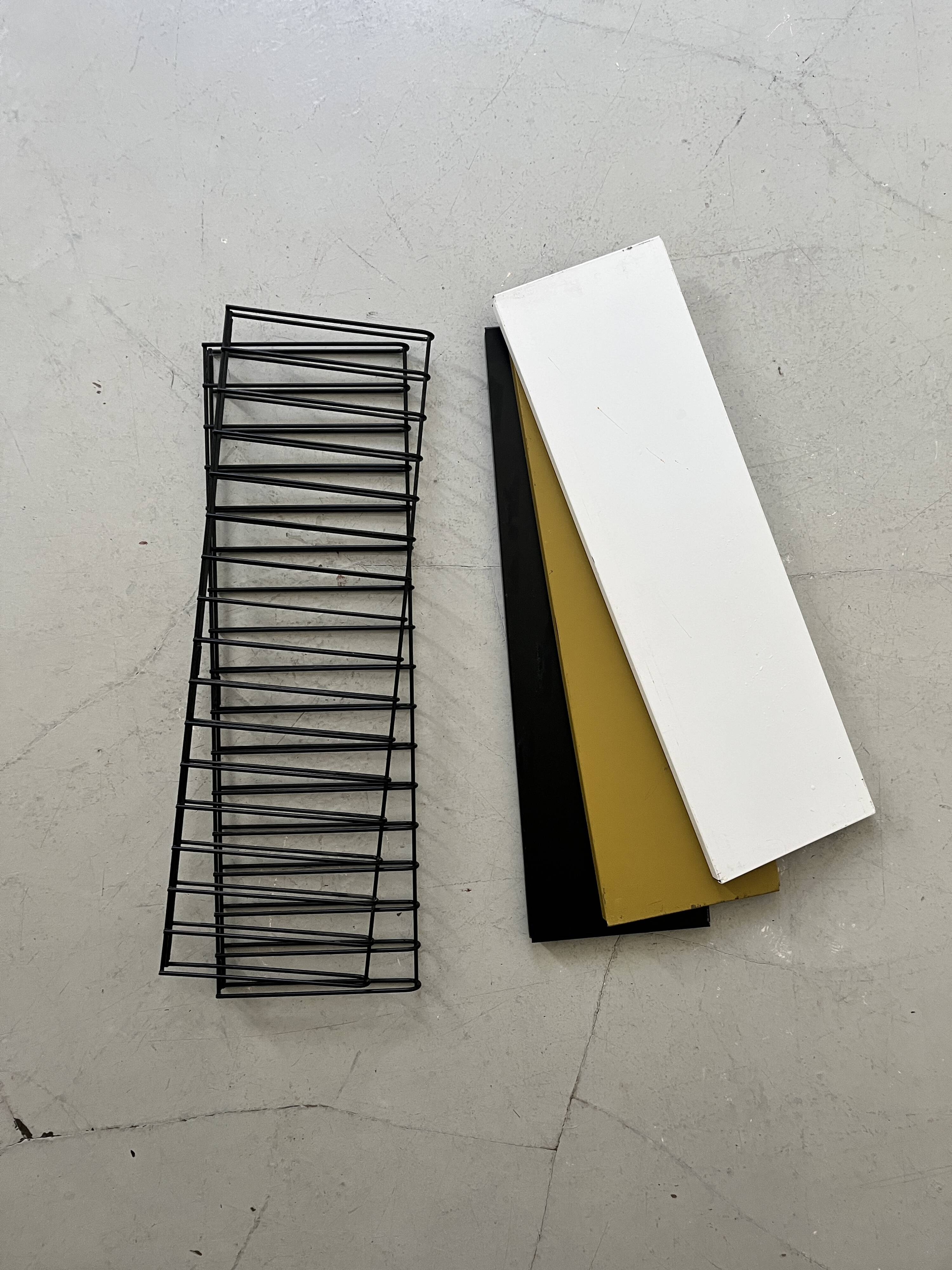 Tomado design metal wall shelf 1970