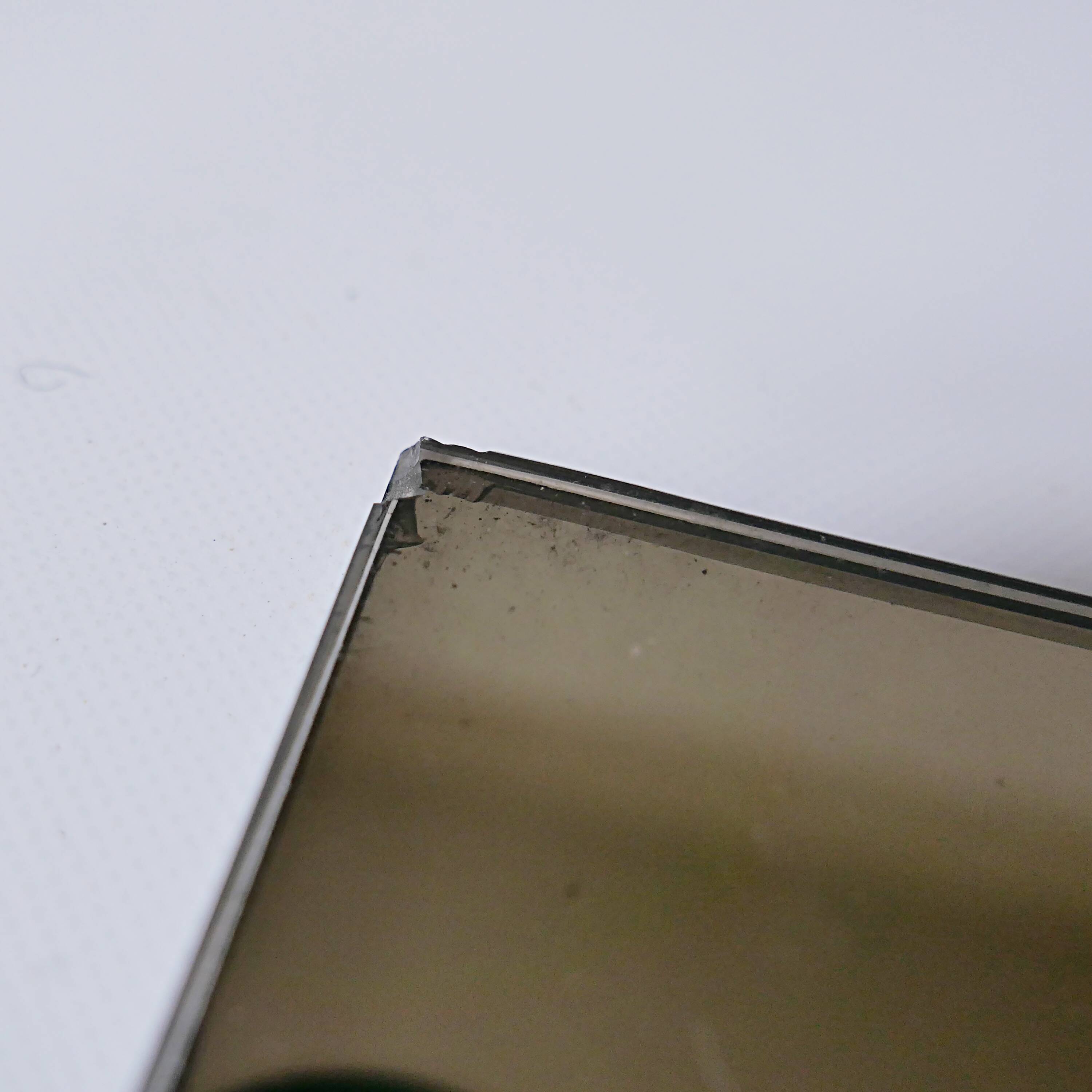 saddle table in brass smoked glass mirror old vintage Jansen house