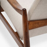 Set of 2 GFM-64 armchairs with footstool