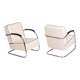 Bauhaus Leather FN21 Armchairs from Mücke-Melder, Czech, 1930s, Set of 2