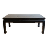 Table basse chinois bois noir et doré