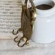 Vintage teapot-shaped brass coat hook