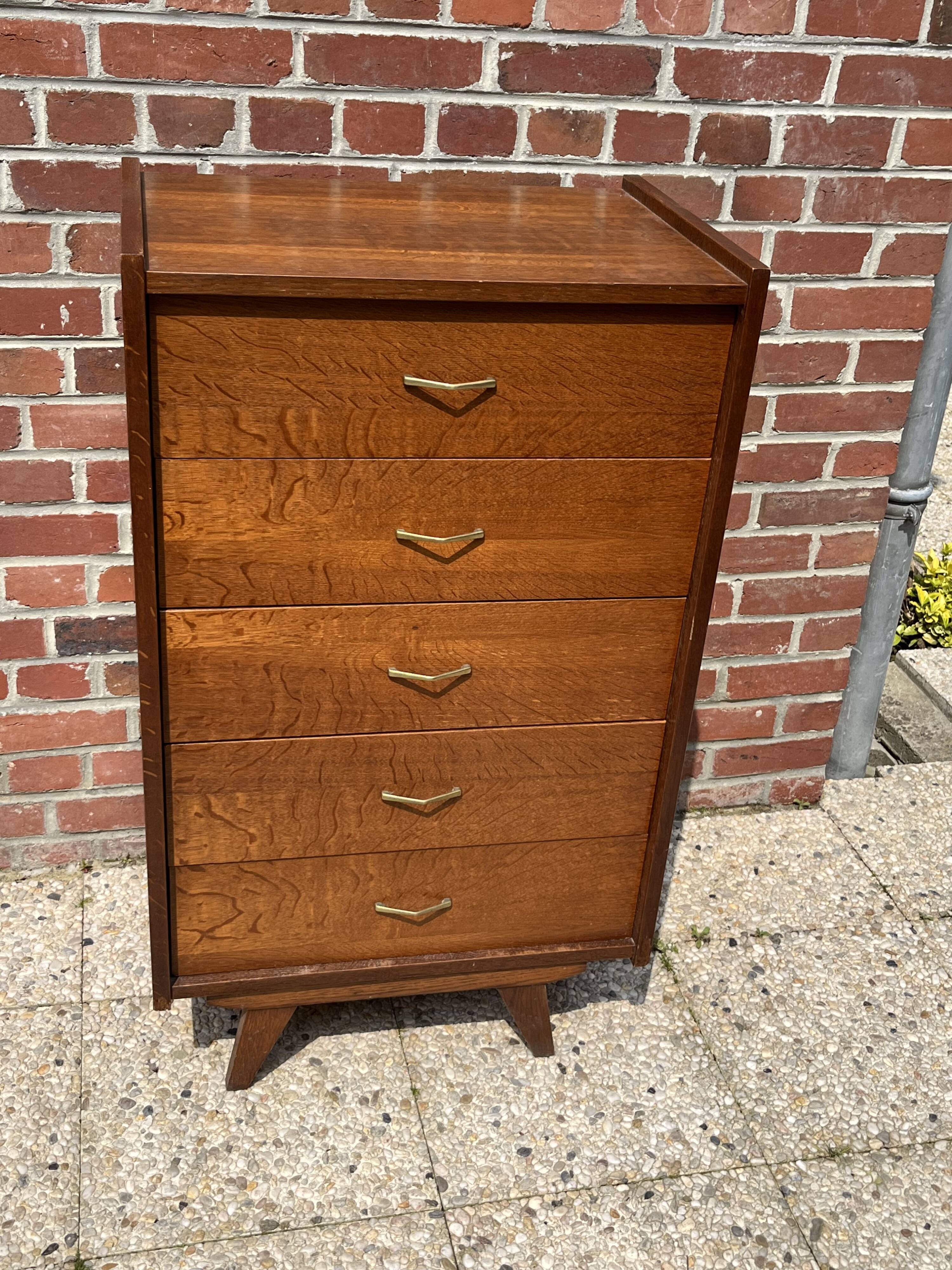 Vintage chest of drawers compass feet