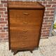 Vintage chest of drawers compass feet