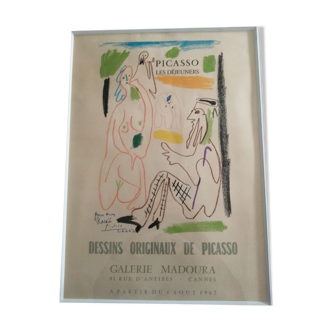 Affiche picasso poster 1962  les dejeuners