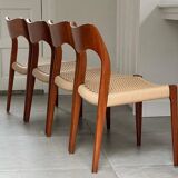 Chaises de salle à manger modèle 71 par Niels Otto Møller, années 1950, lot de 4
