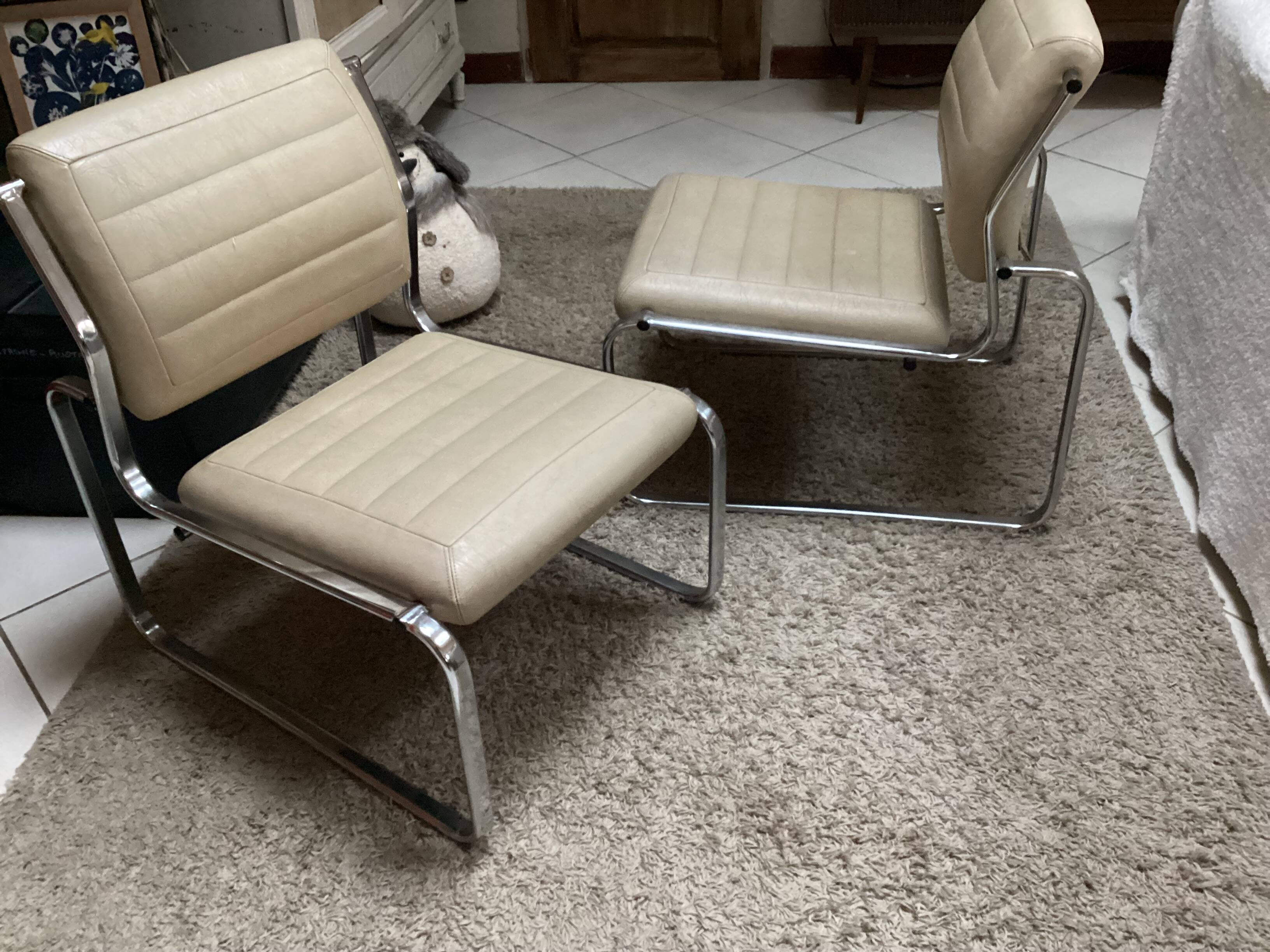 Vintage leather armchairs