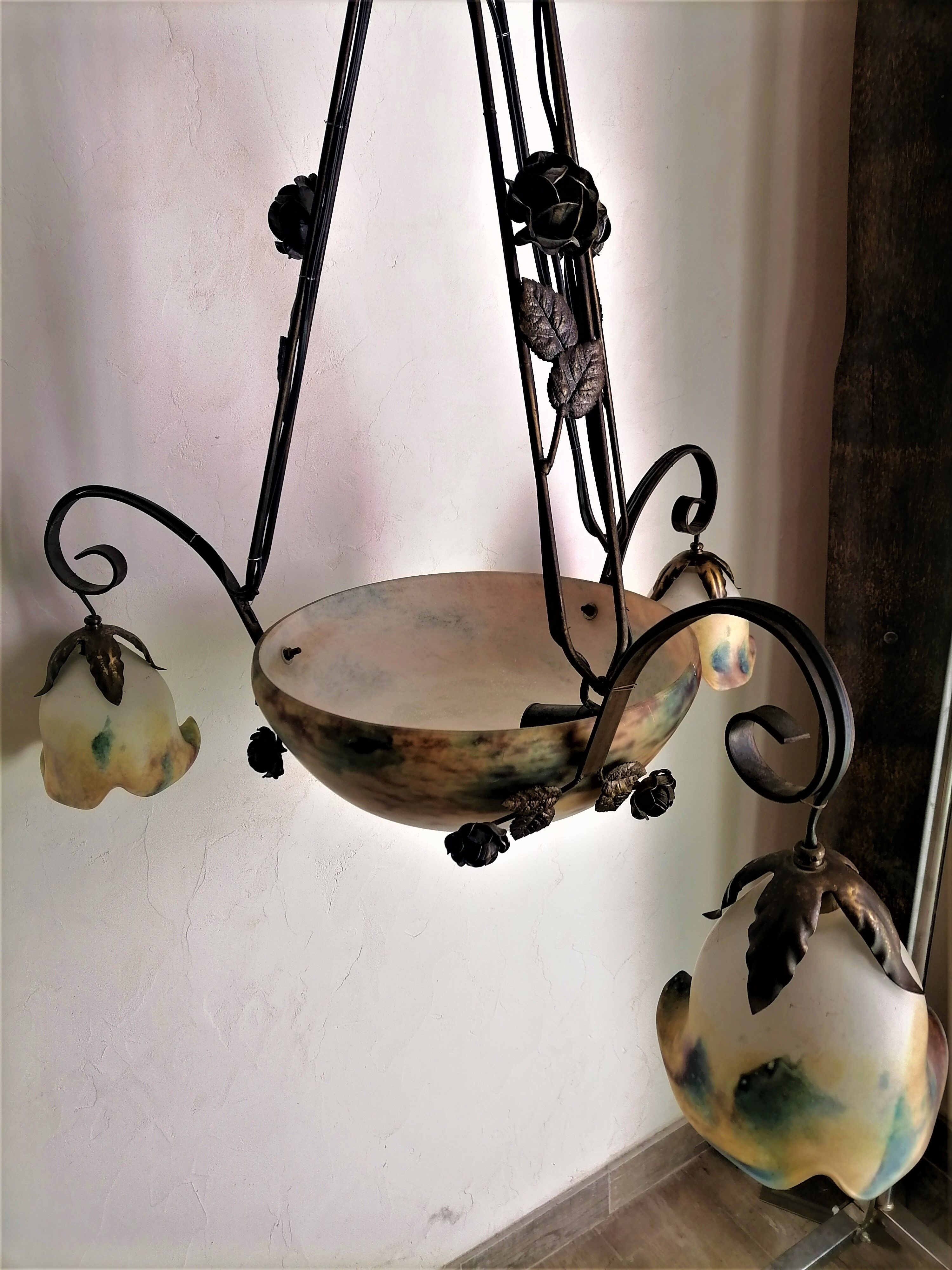 Chandelier, art deco