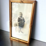 Antique Frame gilded wood measurements 24 cm x 13.5 cm