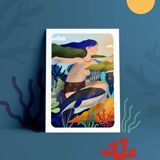 Illustration "Comme Téthys" A4