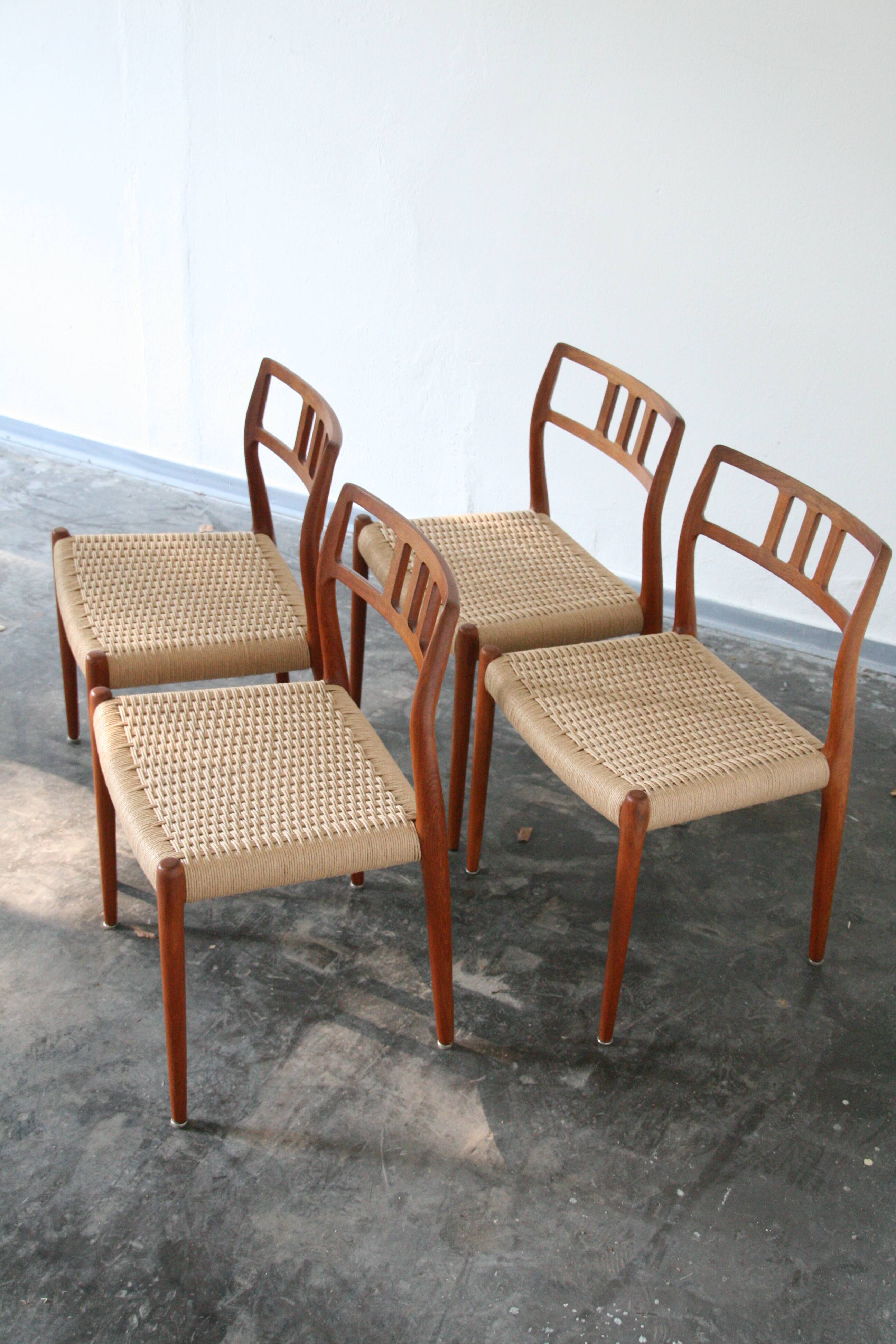 Niels Moller model 79 teak dinning room chairs