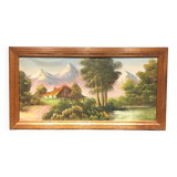 Huile sur toile expressionniste, XXeme siècle