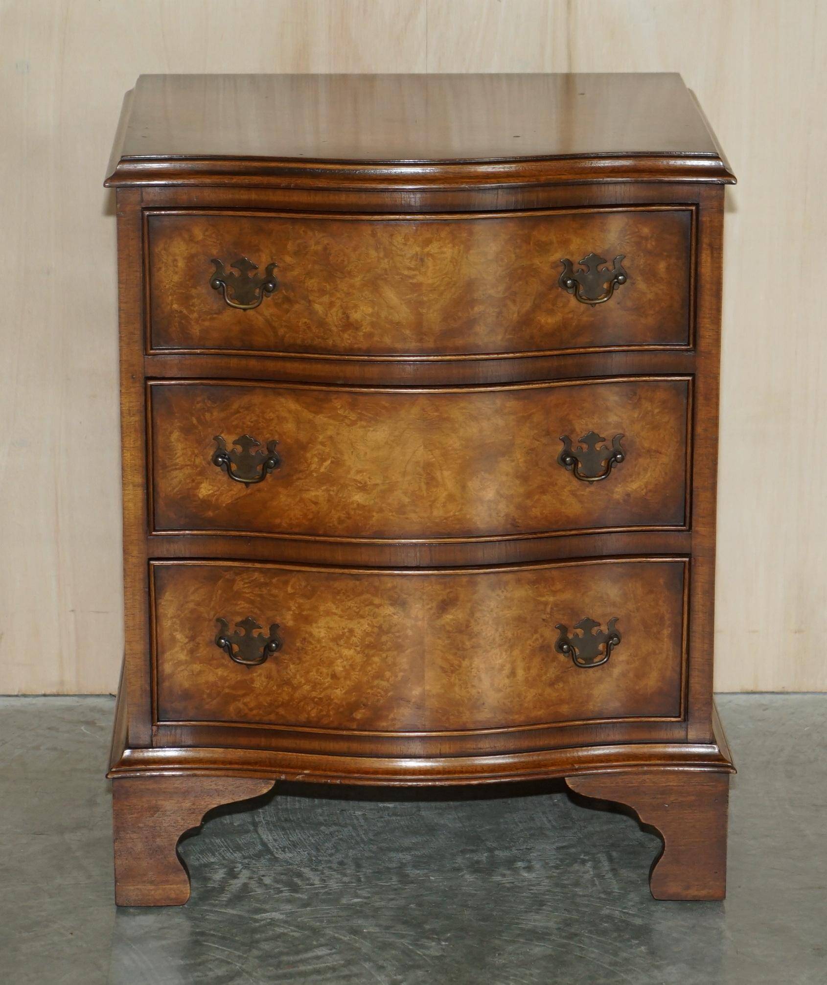 Vintage Walnut Burr Commode Serpentine Bevan Funnell