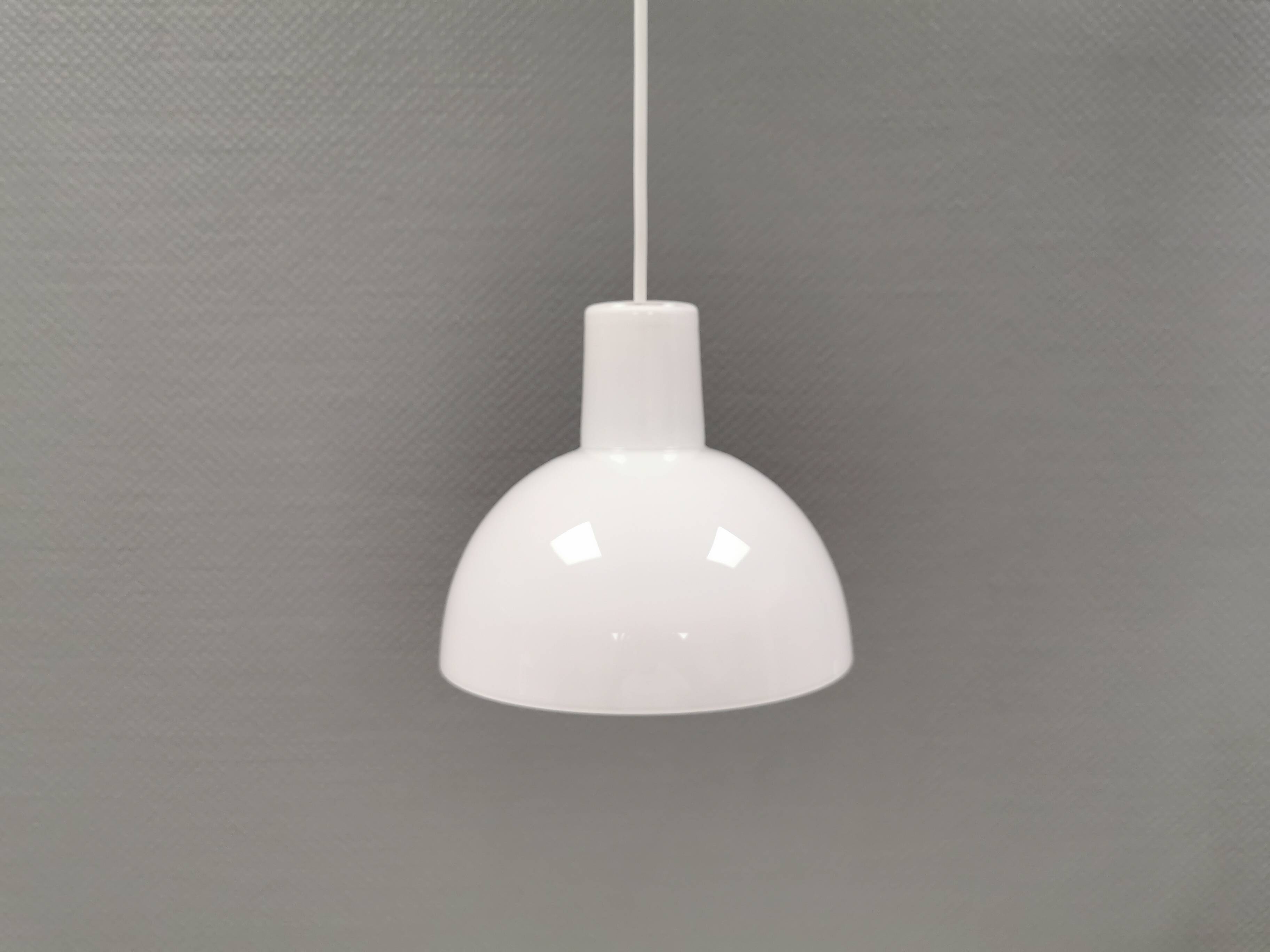 Hanging lamp produced at Holmegaard glass factory for Royal Copenhagen