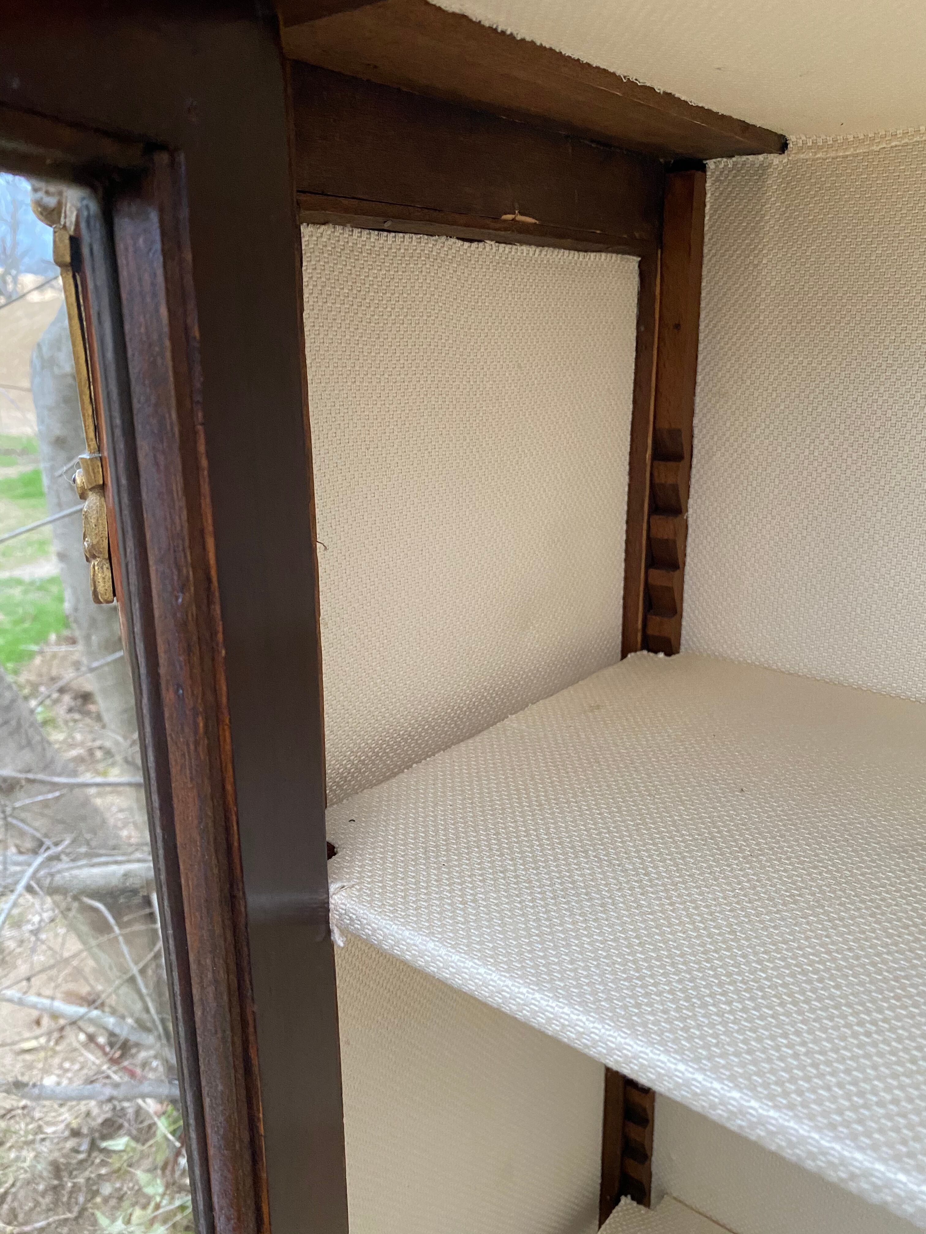 Showcase marquetry 1900 marble