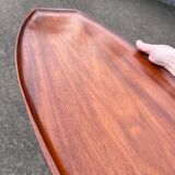 Large teak serving tray 1960s Scandinavian signed 76cm Denmark