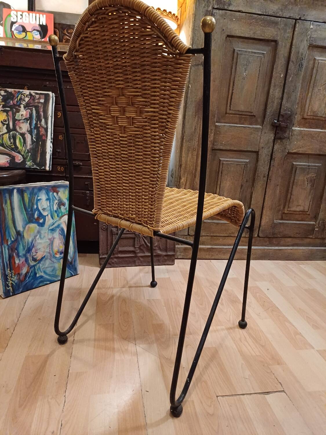 A chair by designer Frédéric Weinberg USA 1960, 70