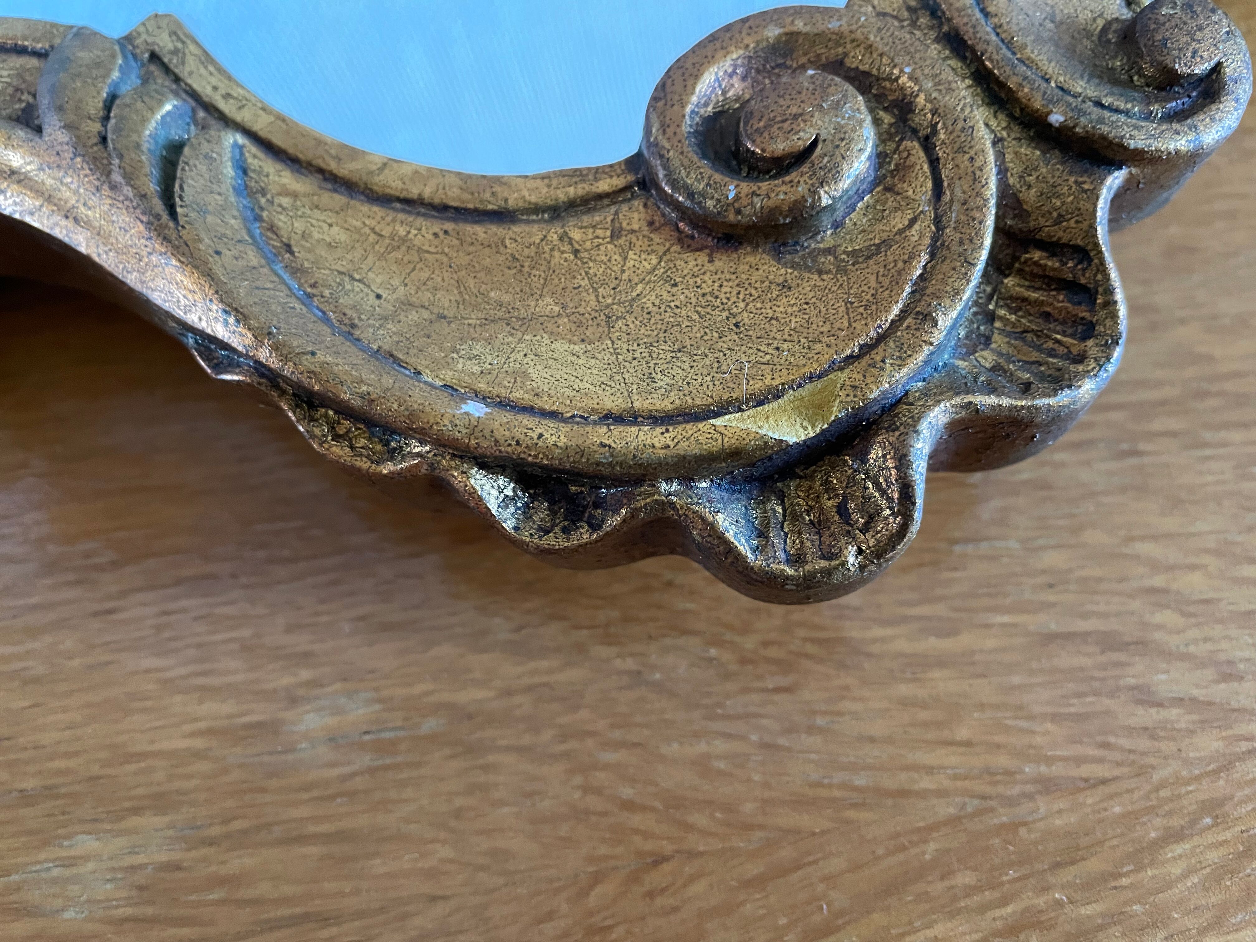 Golden mirror 28x44cm