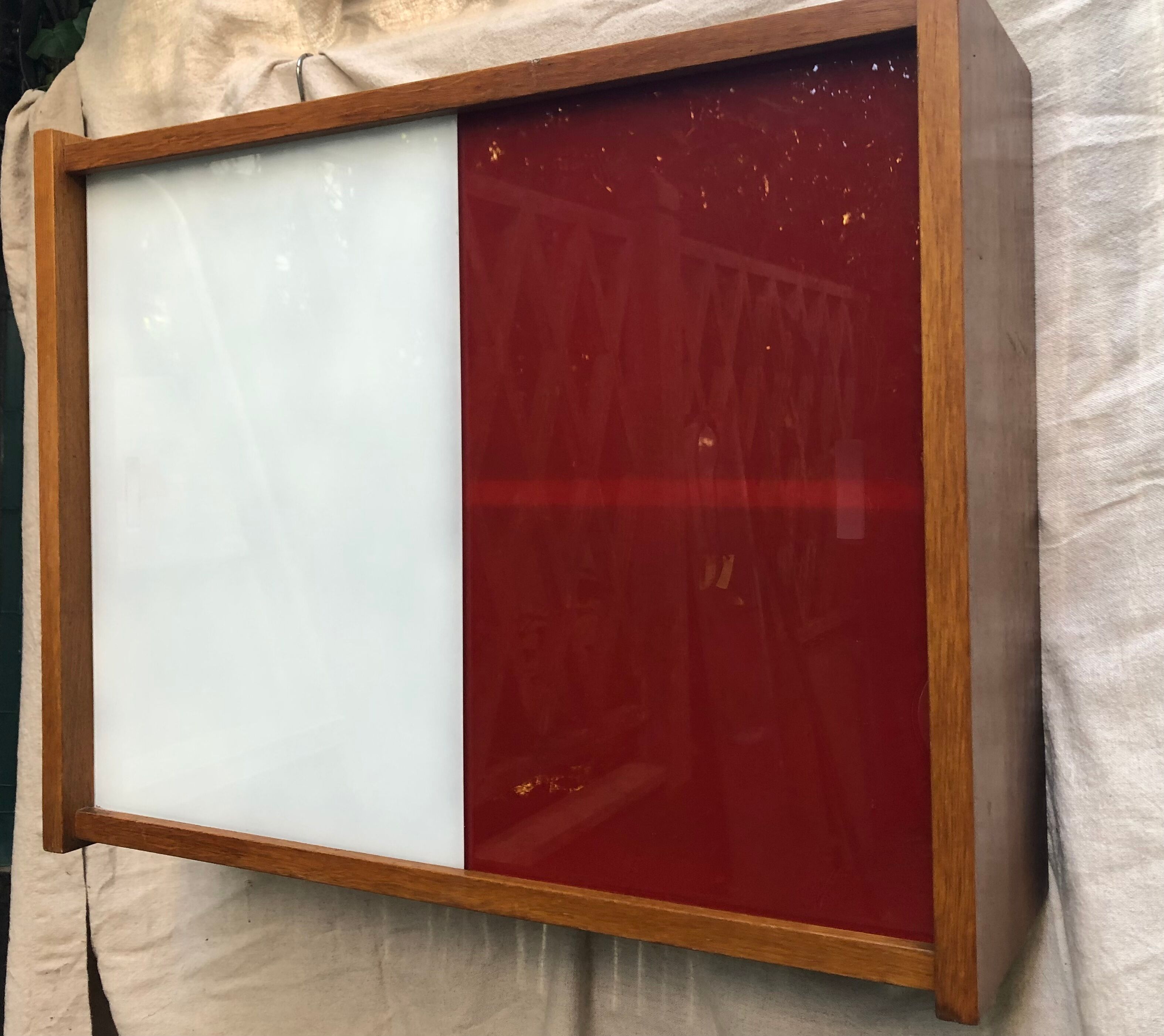 Wall showcase vintage storage furniture 60s