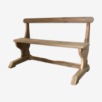 Banc d'école en bois