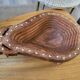 Vintage wooden fruit basket. Collection. Fruit shape.