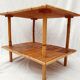 Table basse en marqueterie de rotin