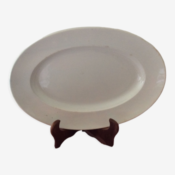 Old oval white dish veillard bordeaux