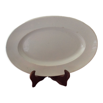 Old oval white dish veillard bordeaux