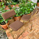 Chaises pliantes Lafuma vintage marrons