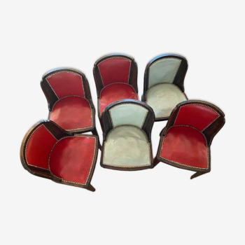 Set of 6 art deco dining room chairs