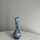 Marbled blue glass soliflore vase