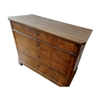 Chest of drawers in solid walnut wood