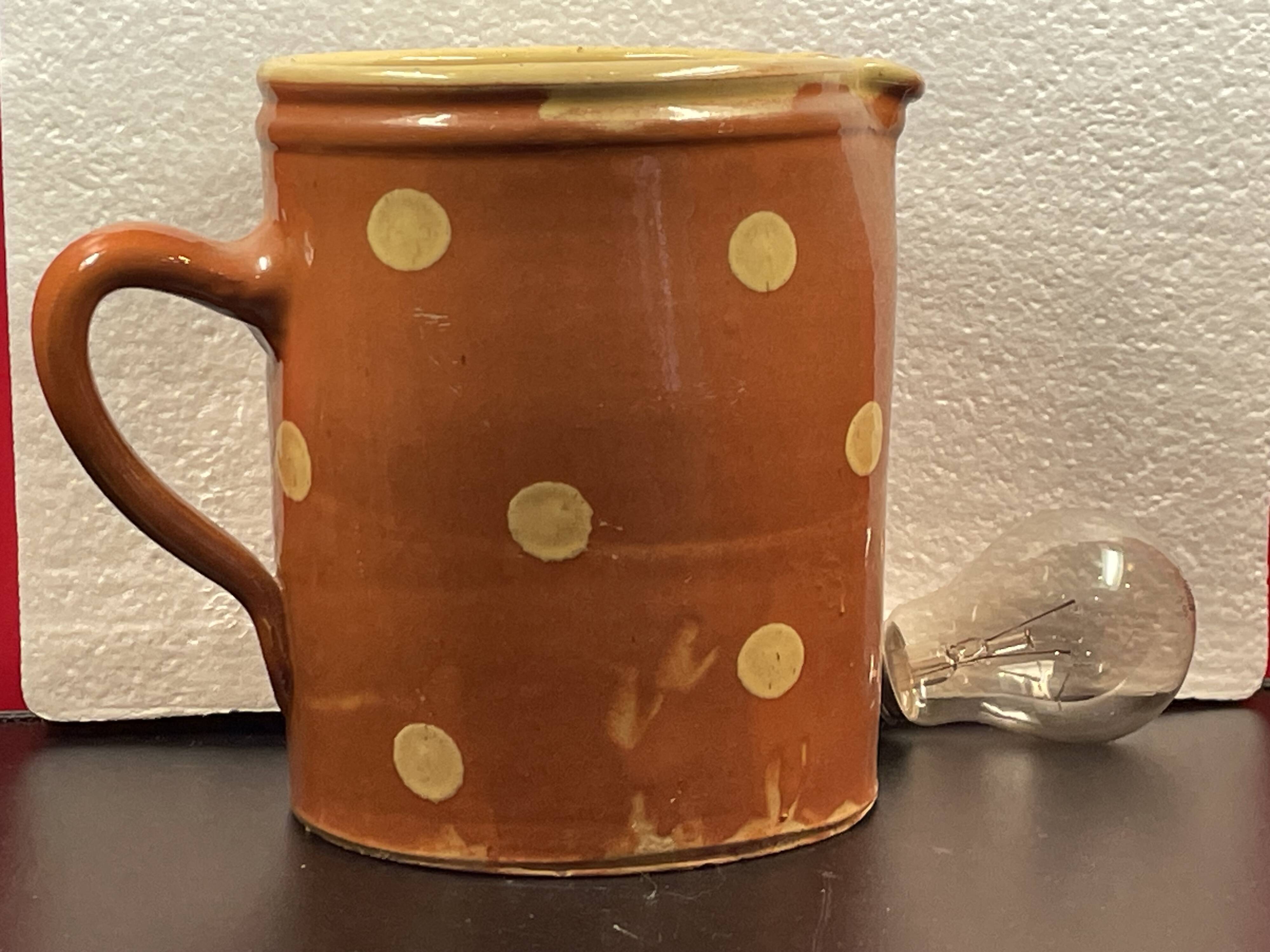 Large Savoie Polka Dot Pitcher, Said Le Savoyard H 18.5 cm