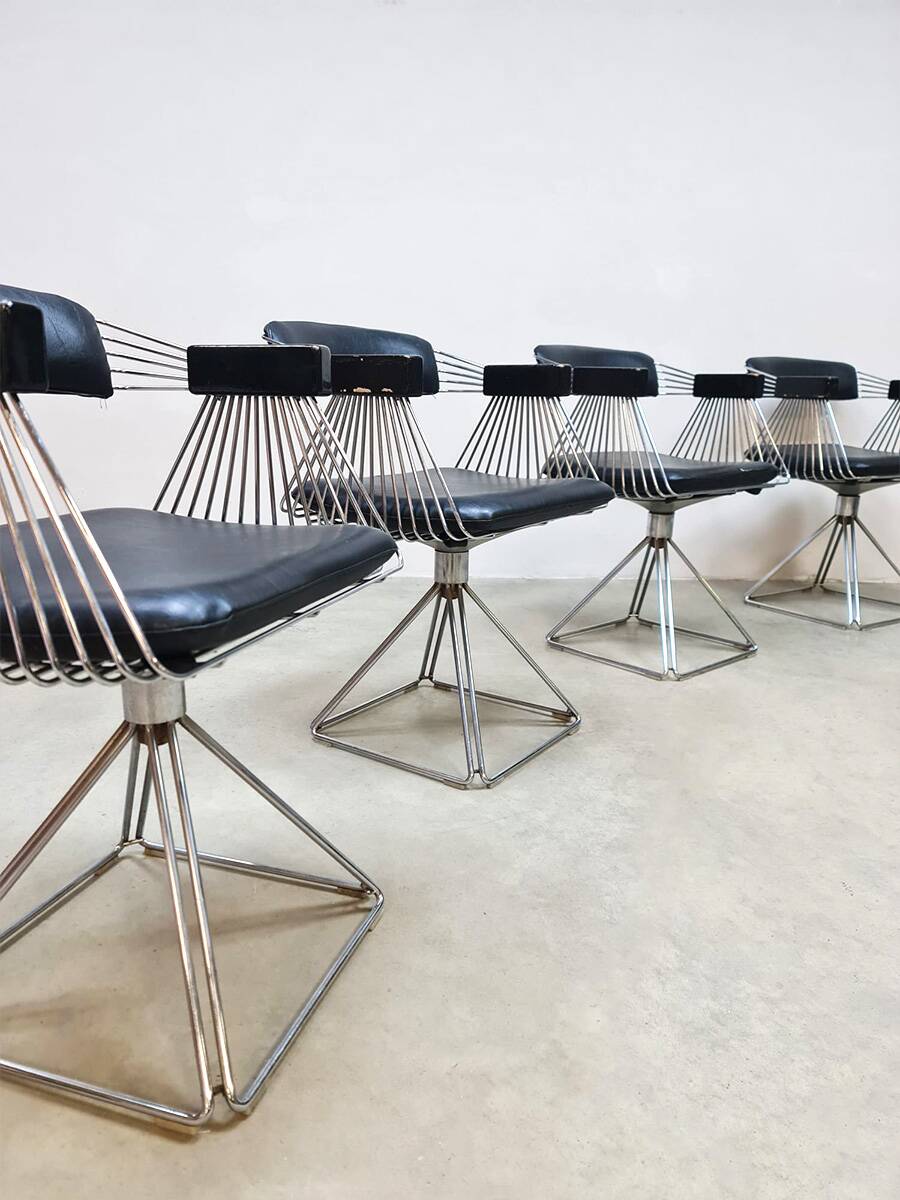 Vintage design Delta dining set table & chairs Rudi Verelst Novalux