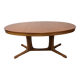 Oval extendable dining table by Baumann, France circa 1970.