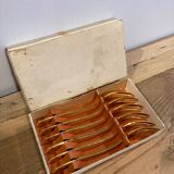 Set of 6 golden dessert forks