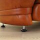 Red leather sofa, Italian design, 1970s, production: Italy