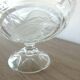 Crystal footed bowl with bird decoration – Art Deco style – H 19 cm