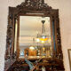 Miroir ancien chêne sculpté - Style Henri II