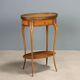 Small antique walnut and metal table, Italy, 20th century.