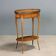 Small antique walnut and metal table, Italy, 20th century.