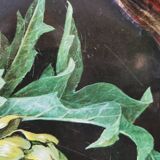 Vintage painted metal tray, still life