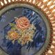 Vintage metal and wicker basket