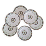 Flat Plates in Old Longwy Earthenware, Geneva Vintage Model