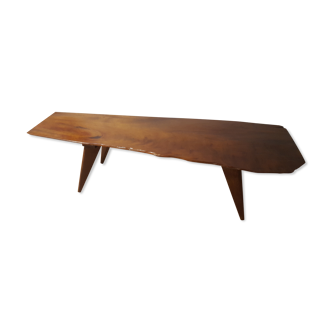 Table basse bois "brutaliste" des années 50