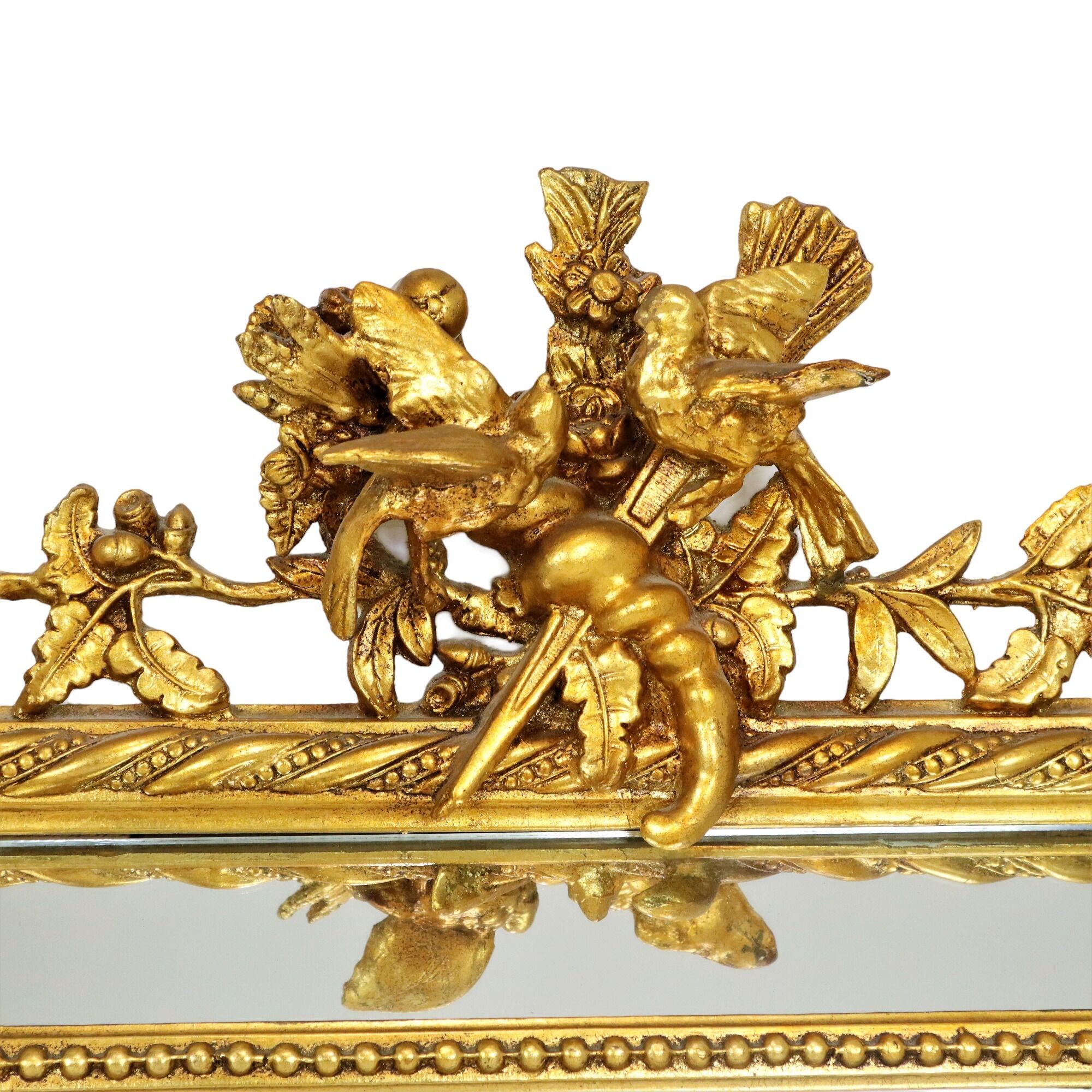 Gold Mirror XL Crown Napoleon III Style France 127x86cm