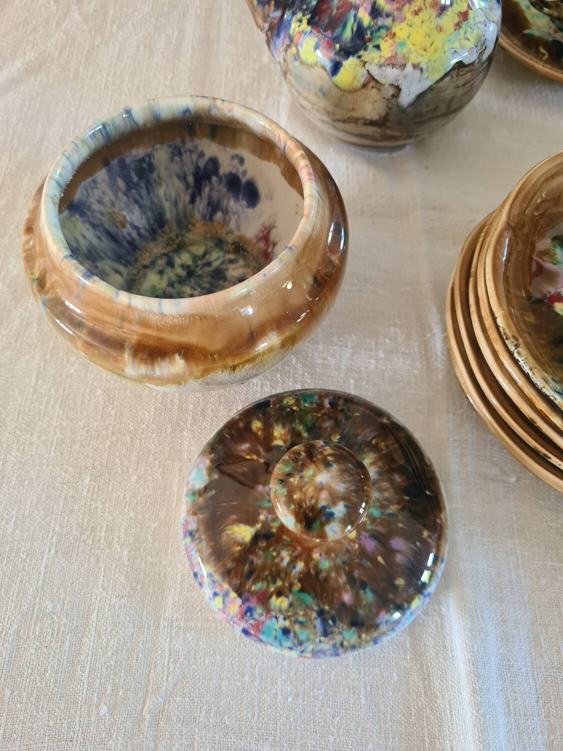 Gaston Gaubier Morvan stoneware coffee set