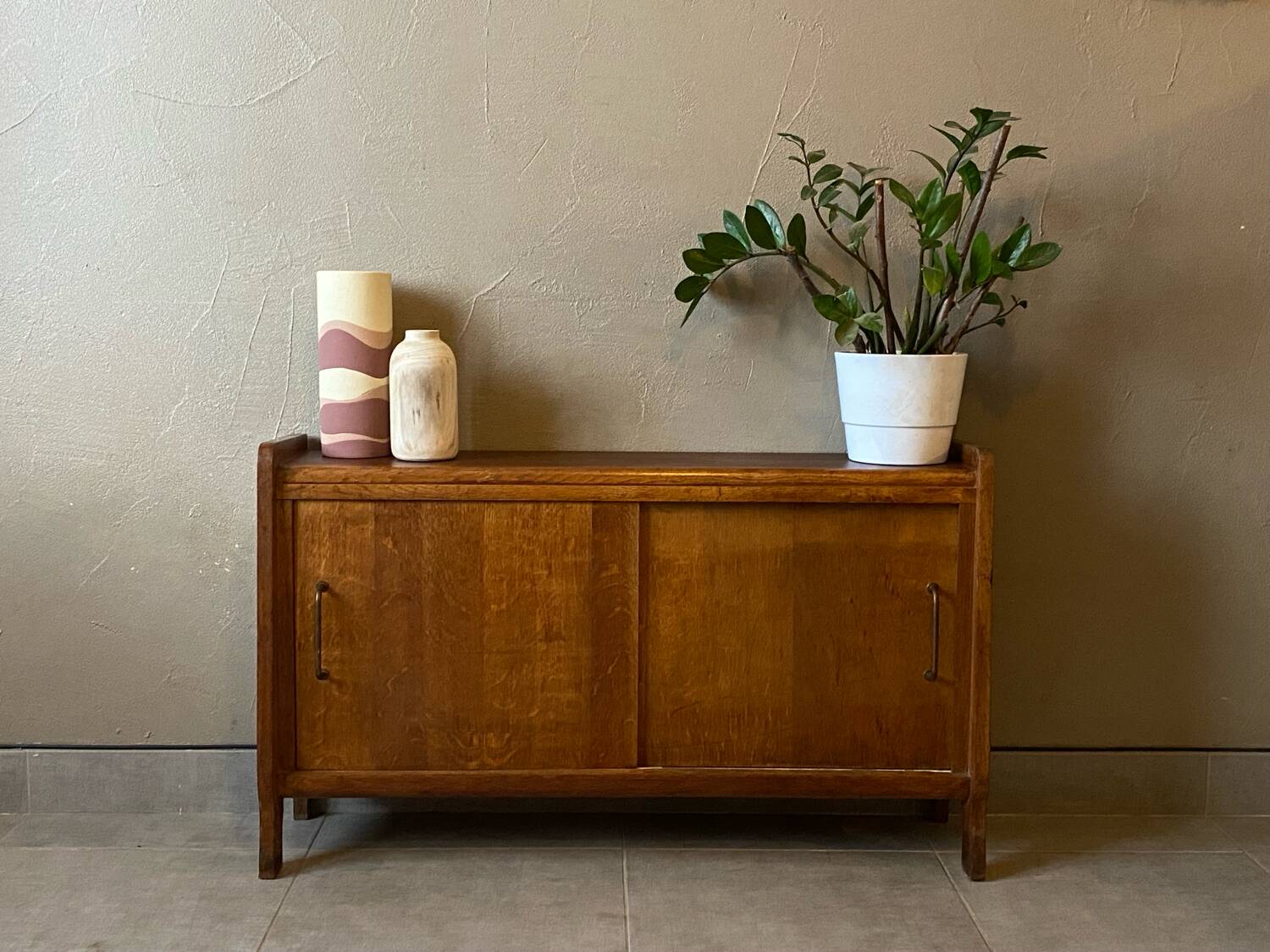 Small vintage wooden storage unit